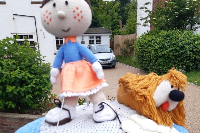 Florence and Dougal from the Magic Roundabout in Willingdon Park Drive, Hampden Park