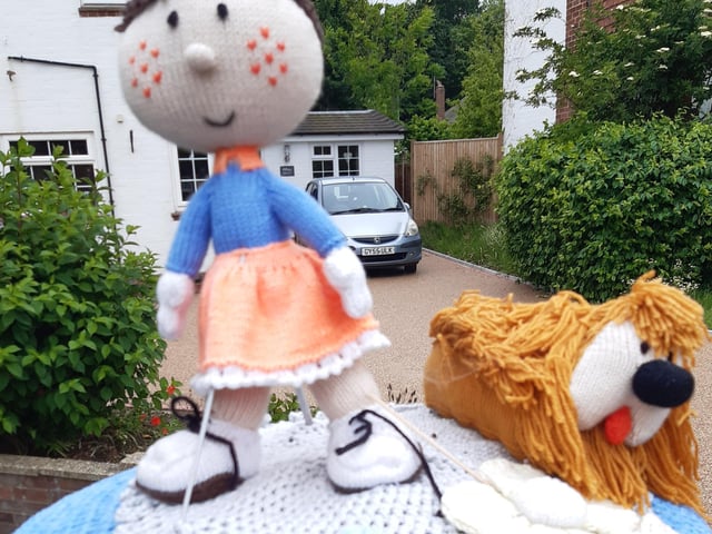 Florence and Dougal from the Magic Roundabout in Willingdon Park Drive, Hampden Park
