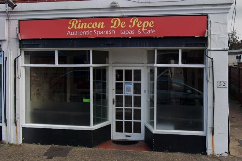 Rincon de Pepe at 52 South Street, Worthing, serves traditional Spanish dishes. It has a rating of 4.5 stars from 299 reviews.