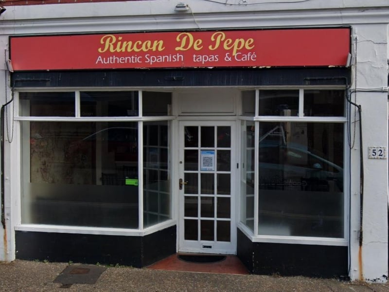 Rincon de Pepe at 52 South Street, Worthing, serves traditional Spanish dishes. It has a rating of 4.5 stars from 299 reviews.