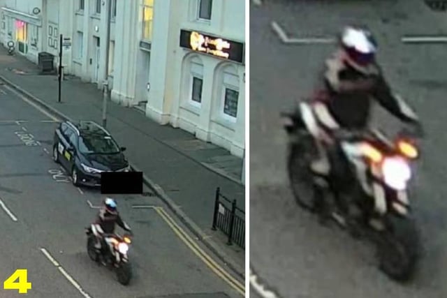 Picture four shows a motorbike rider who turned right out of Pelham Street onto Havelock Road. It’s possible this person stopped at the scene to help the victim.