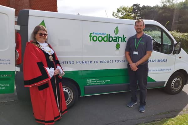 A Civic Harvest Festival Celebration amassed a massive 326.5kg in food donations for Eastbourne Foodbank.
