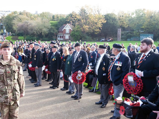 Hastings Remembrance service in Alexandra Park. Photo by Frank Copper