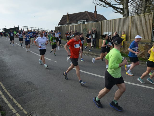 Action in the 2026 Hastings Half Marathon