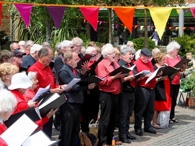The Shoreham Singers at the Southwick Street Party in June 2015