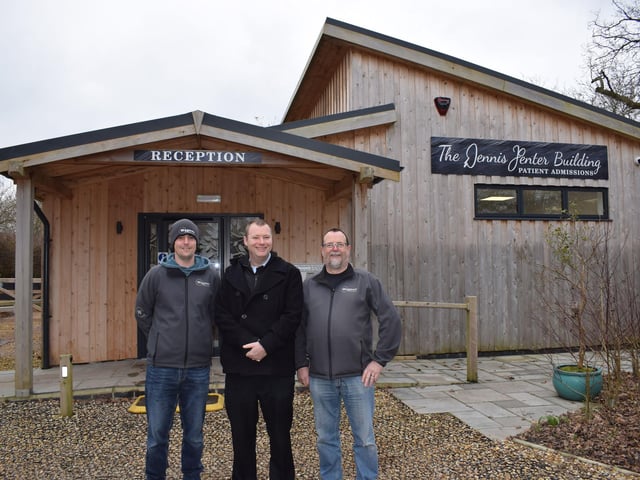 Rob Knight (centre), with solar installers Darren Crisp and Mark Osborne of Wagner Renewables