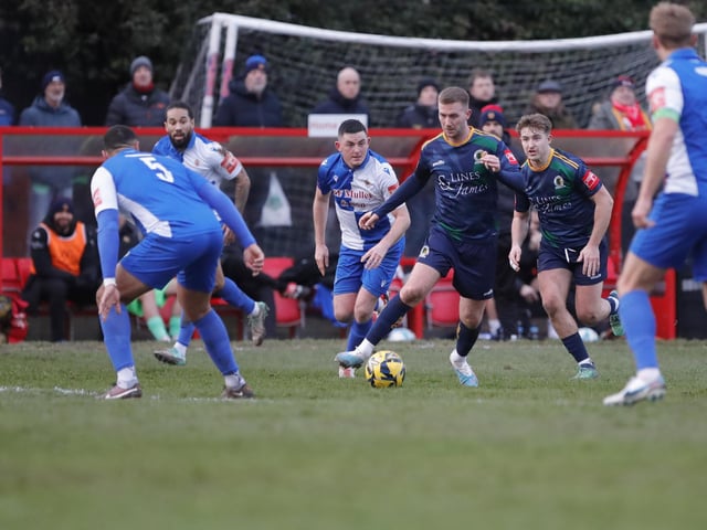 Horsham FC in action at Hornchurch in the Isthmian premier division