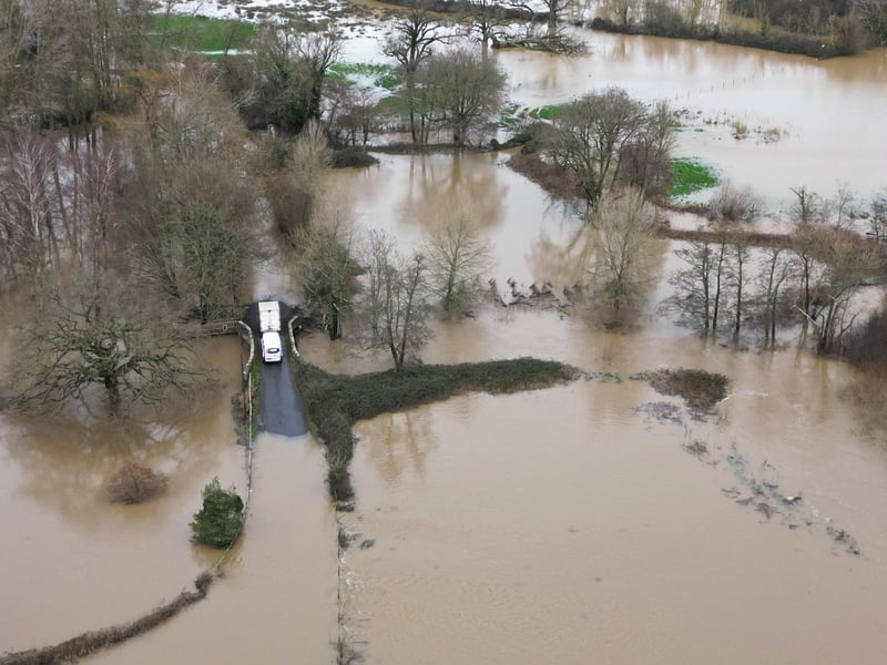 West Sussex Fire & Rescue Service said they rescued two people from floodwater in Selham Road, Lodsworth, at 10.33am on Friday, January 5