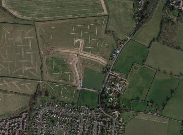 DM/22/0751: Land North of Clayton Mills, Hassocks. Provision of five car parking spaces with associated landscaping (Planning permission sought for a temporary 12-month period). Amended plans showing removal of sales pod and description amended accordingly. (Photo: Google Maps)