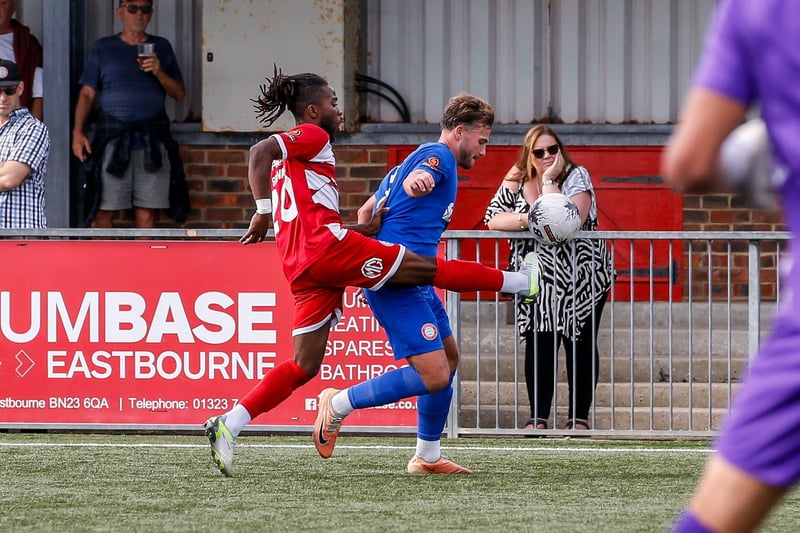 Eastbourne Borough take on Worthing in the FA Cup at Priory Lane