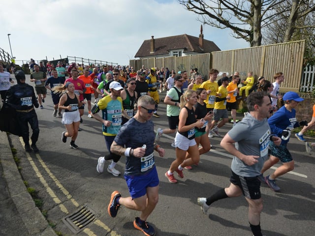 Action in the 2026 Hastings Half Marathon