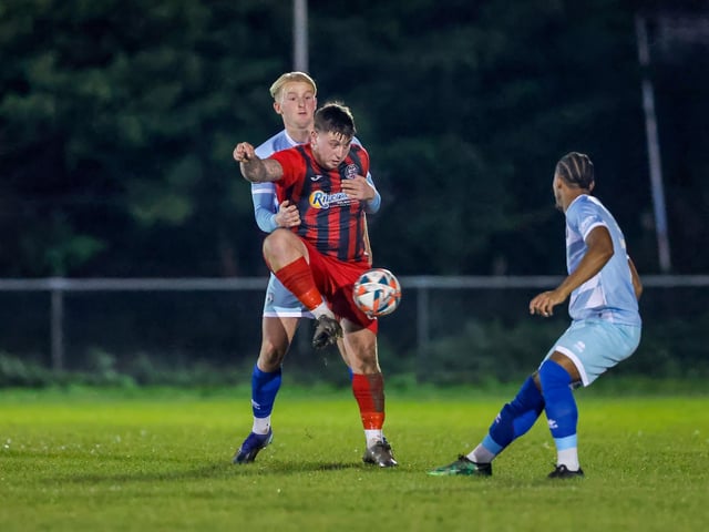 Action from Eastbourne Borough's 2-1 win at Wick in the Sussex Senior Cup