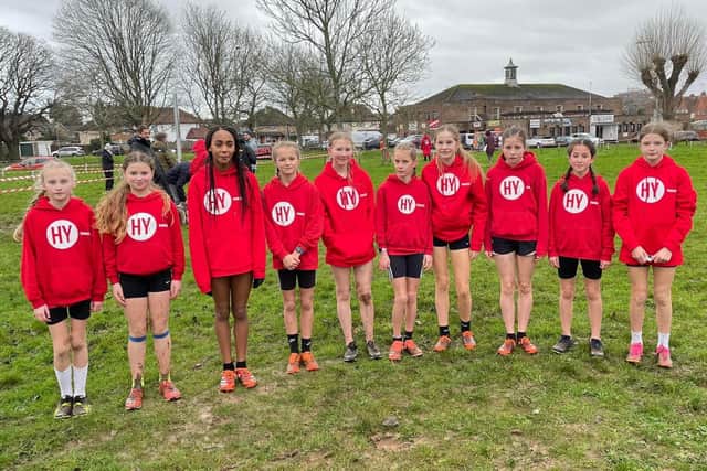 HY Runners' under-13 girls at Bexhill