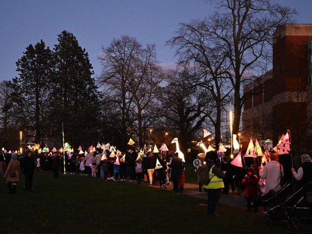 'Spring Forward' also featured a community lantern lit parade with salsa band.