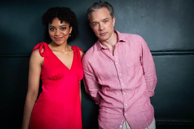Hadley Fraser (Higgins) and Keziah Ibe – pic by Craig Sugden