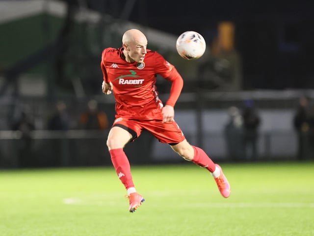 Action from Worthing FC's 3-1 home defeat to Chelmsford in the National League South at Woodside Road
