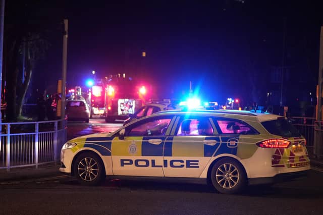 Emergency services at the scene of the fire. Picture by Eddie Mitchell