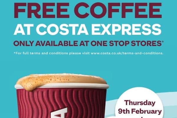 How One Stop customers can get a free Costa Express drink