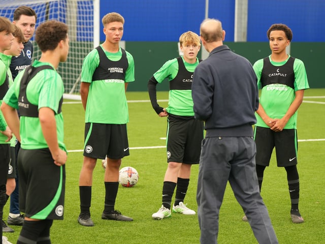 HRH the Duke of Edinburgh at Brighton and Hove Albion training ground in Lancing. Picture: Eddie Mitchell