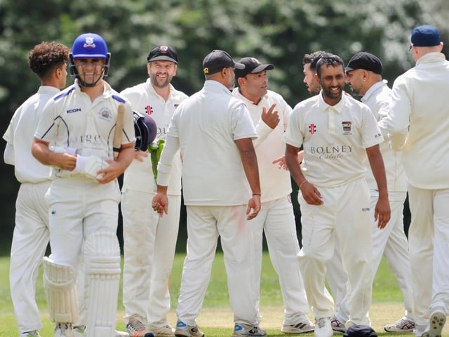 Action from Portslade CC v Bolney CC in Division 4 East of the Sussex Cricket League