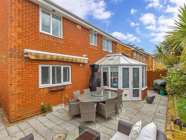 This four-bedroom property offers spacious and versatile accommodation and the agents say it is a fantastic house, close to local shops and good schools.