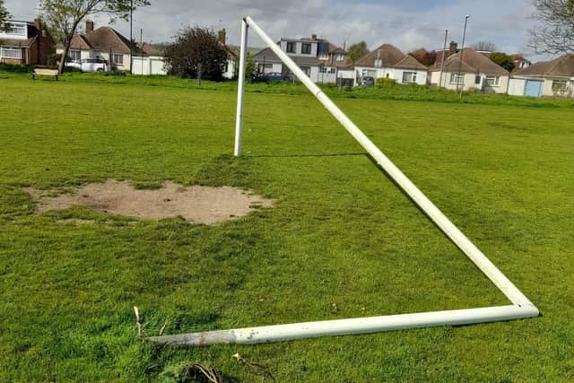 Officers are appealing for witnesses after ‘extensive damage’ was caused to Shoreham Football Club. Photo: Sussex Police