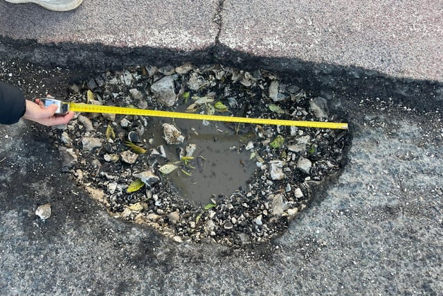 Potholes in Victoria Drive.