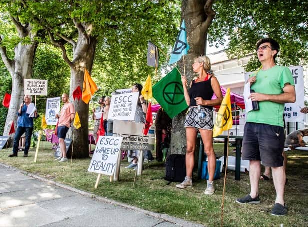 Activists from Extinction Rebellion occupied the offices of East Sussex County Council (ESCC) yesterday morning (July 19) to demand immediate action on the climate crisis.
