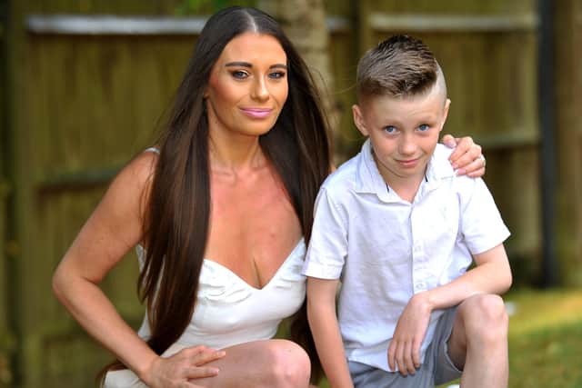 Riley, 9, called 999 ambulance service when his mother Hannah Heasman collapsed due to her rare heart condition. Picture: Steve Robards, SR2207222