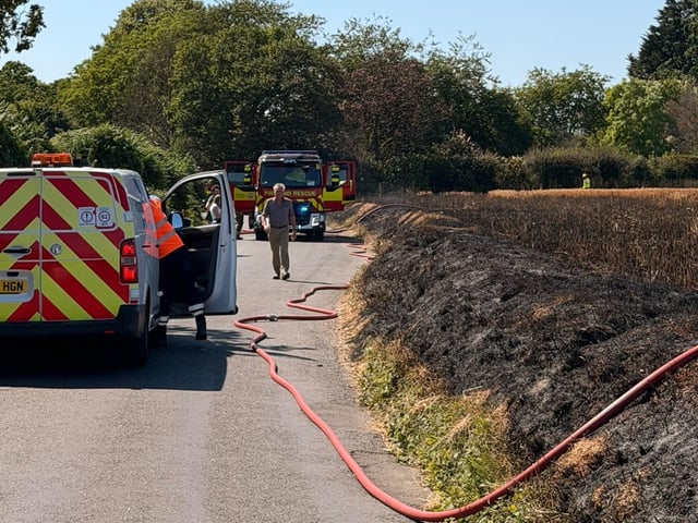 Firefighters from West Sussex Fire & Rescue Service have tackled a ‘fire in an open field’ in Nutbourne