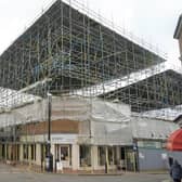 A high court order called for Vision Properties, the owners of the scaffolding, to take down the the structure on Talland Parade entirely by July 25. (credit: Lewes District Council)