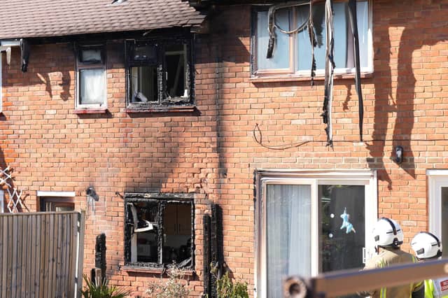 Fire crews are tackling a blaze in Crawley, according to a West Sussex Fire & Rescue Service spokesperson.