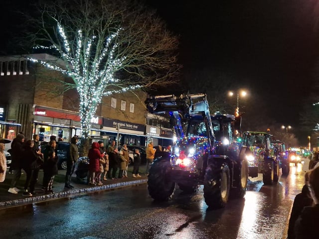 The Arundel Illuminated Tractor Run 2025 in Rustington, which it was visiting for the first time