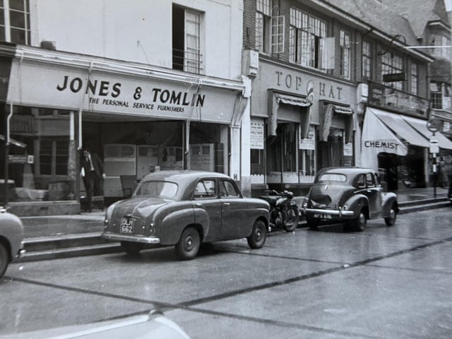 The Littlehampton store, next to Top Hat, a nightclub venue that was also owned by Leslie Tomlin