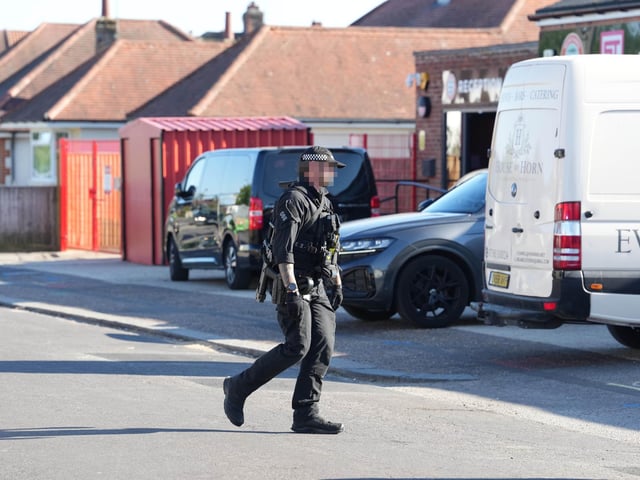 A man has been arrested on suspicion of multiple offences after police received reports of a ‘woman being threatened’ in Worthing