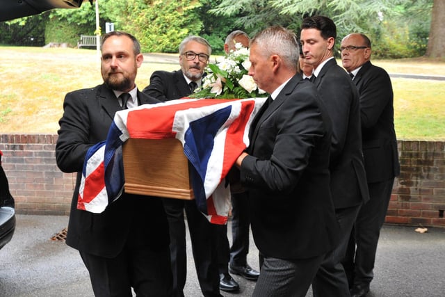 The funeral of Lewis Earl from Rustington who died aged 102