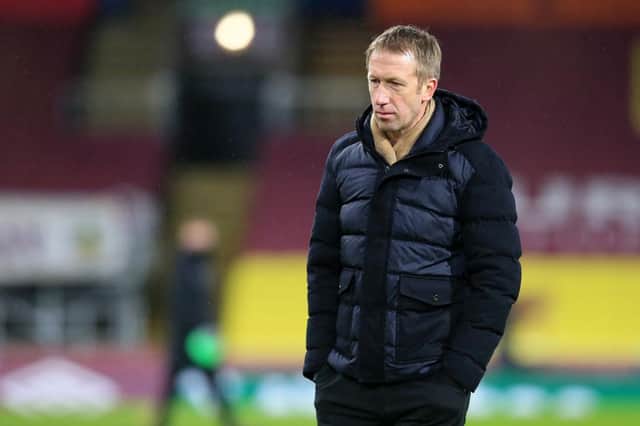 Brighton and Hove Albion manager Graham Potter. (Photo by Lindsey Parnaby - Pool/Getty Images)