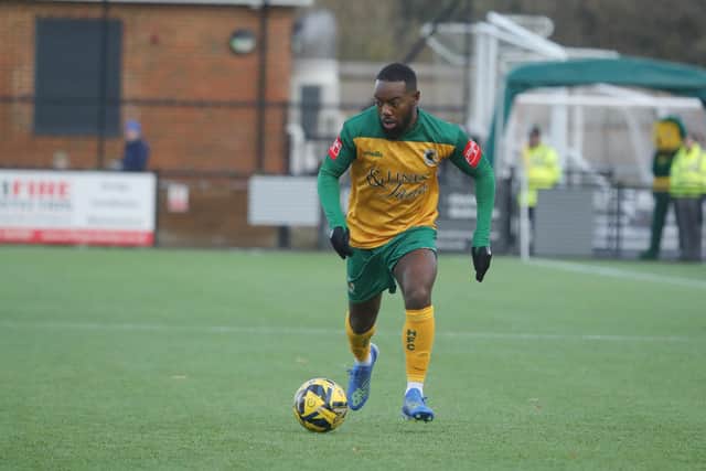 Eddie Dsane could make his Horsham return following a hand injury against Billericay Town on Saturday. Picture by John Lines