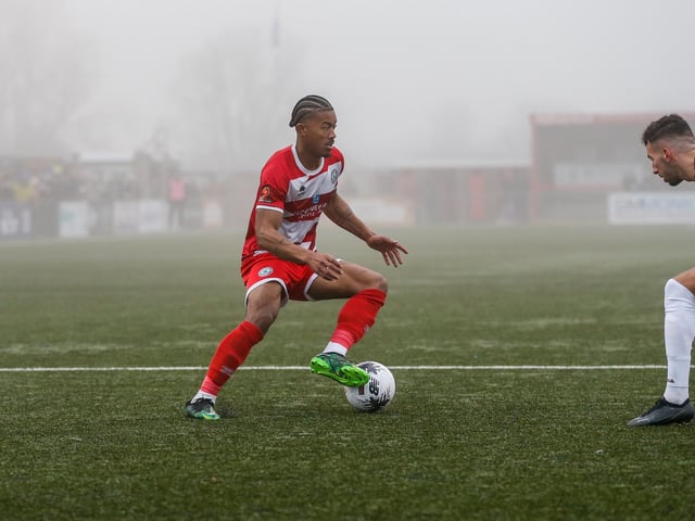 Eastbourne Borough take on Taunton Town in the fog - before the match was abandoned