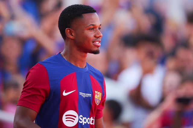 Barcelona wonderkid Ansu Fati is set to make a shock loan move to Brighton, Fabrizio Romano has sensationally reported. (Photo by Eric Alonso/Getty Images)