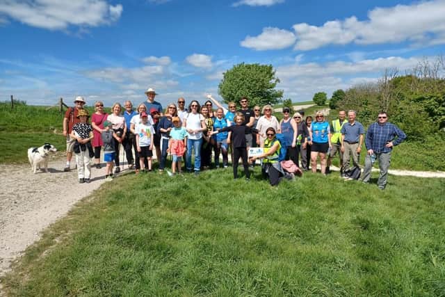 Walkers at Wilton Park's 2023 charity walk for Gertrude's Children's Hospital