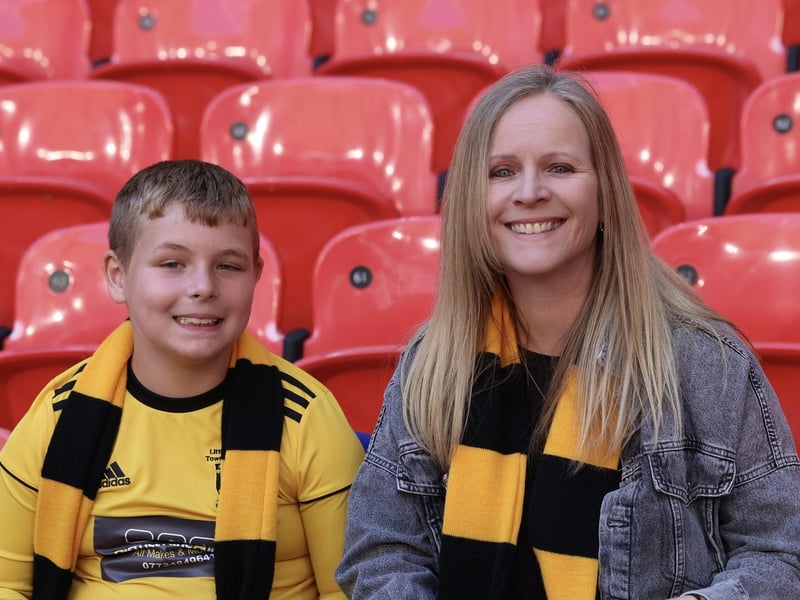 Littlehampton Town fans and players at Wembley for the FA Vase final