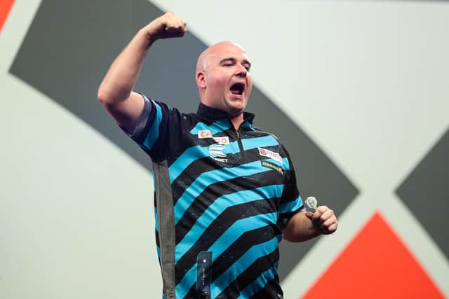 Rob Cross in action at the Cazoo World Darts Championship at Alexandra Palace | Picture: Kieran Cleeves - PDC