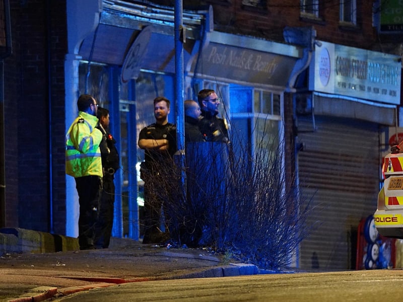 Police closed a road in Eastbourne yesterday (Monday, February 12) after a man climbed onto a roof to evade arrest.