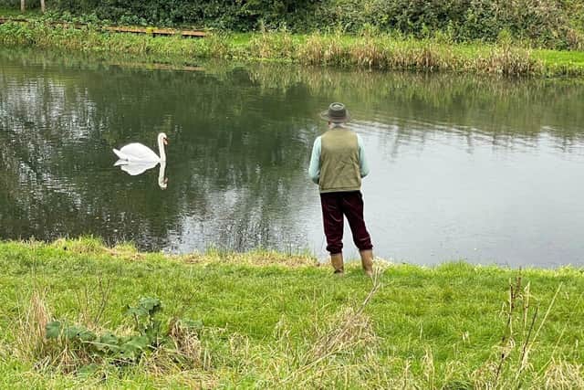 Robert, a resident at Chichester Grange care home, went fly fishing at Meon Springs 