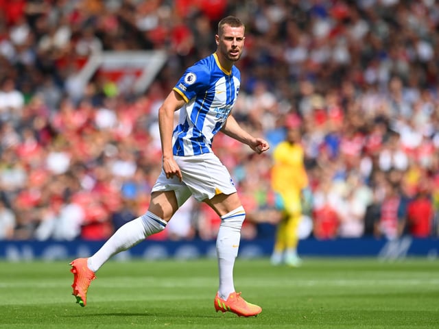 Withdrawn on 33 minutes as a precaution. Was untroubled by Aston Villa's frontline alongside skipper Lewis Dunk before he was replaced by Jan Paul van Hecke