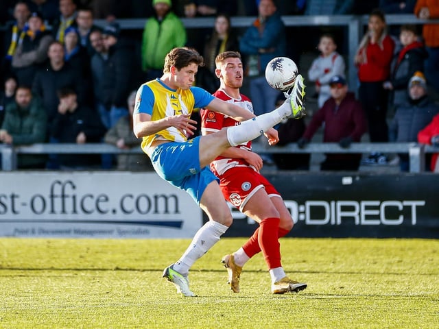 Action from Eastbourne Borough's 2-2 draw at Torquay United in National League South