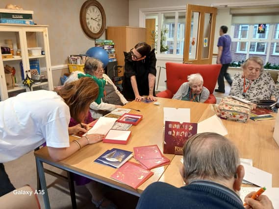 Caring at Christmas campaign - Paperlink visits Parris Lawn Care Home