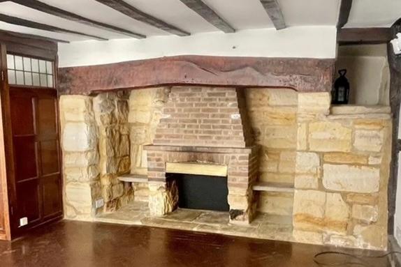 One of the open fireplaces