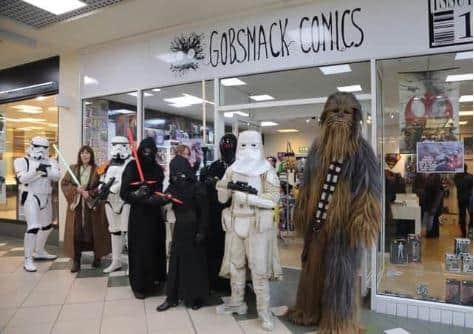 Star Wars characters will be out in force in Horsham's Swan Walk shopping centre on Saturday